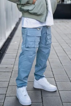 Pantalon cargo jogger multipoche à zip