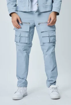Pantalon cargo jogger multipoche à zip