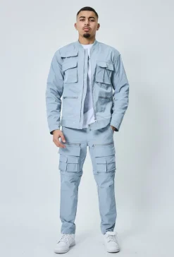 Pantalon cargo jogger multipoche à zip