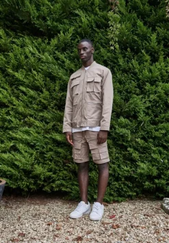 Pantalon cargo jogger multipoche à zip