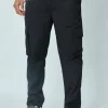 Pantalon cargo léger à fentes