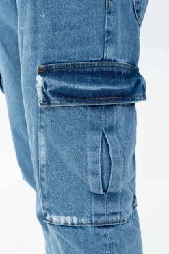 Pantalon cargo patchwork