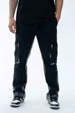 Pantalon cargo patchwork