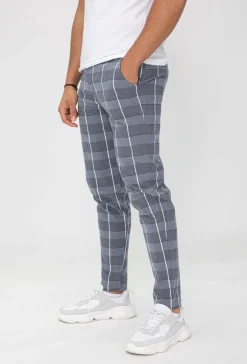 Pantalon chino à carreaux