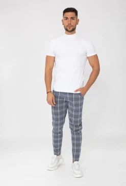 Pantalon chino à carreaux
