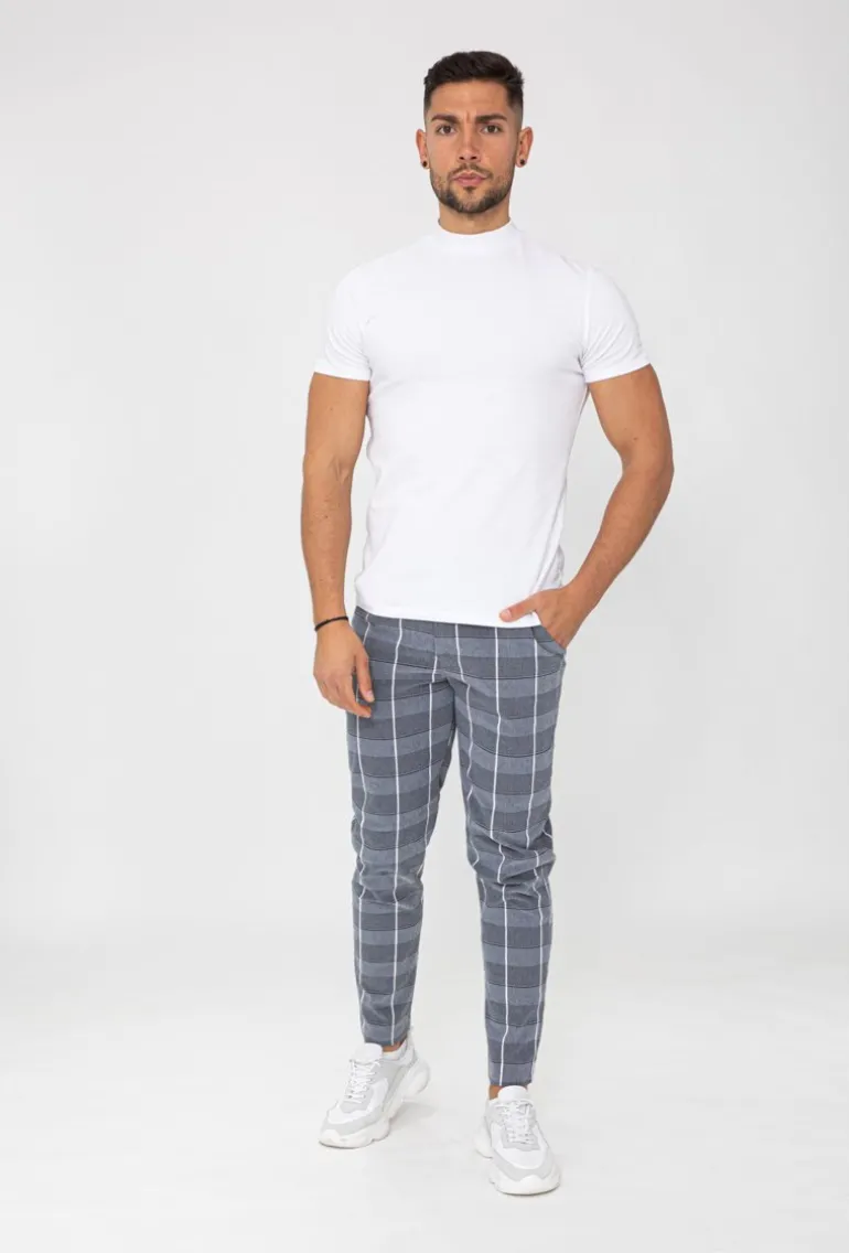 Pantalon chino à carreaux