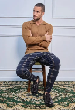 Pantalon chino à carreaux