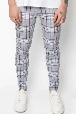 Pantalon chino à carreaux