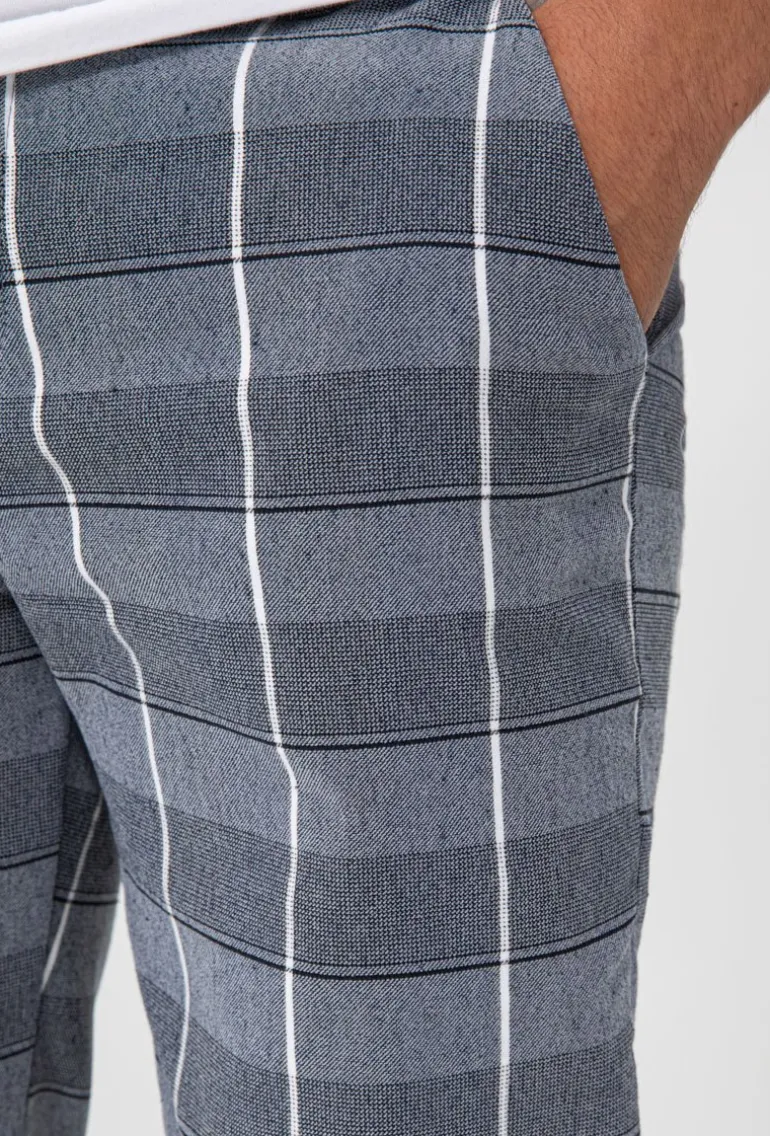 Pantalon chino à carreaux