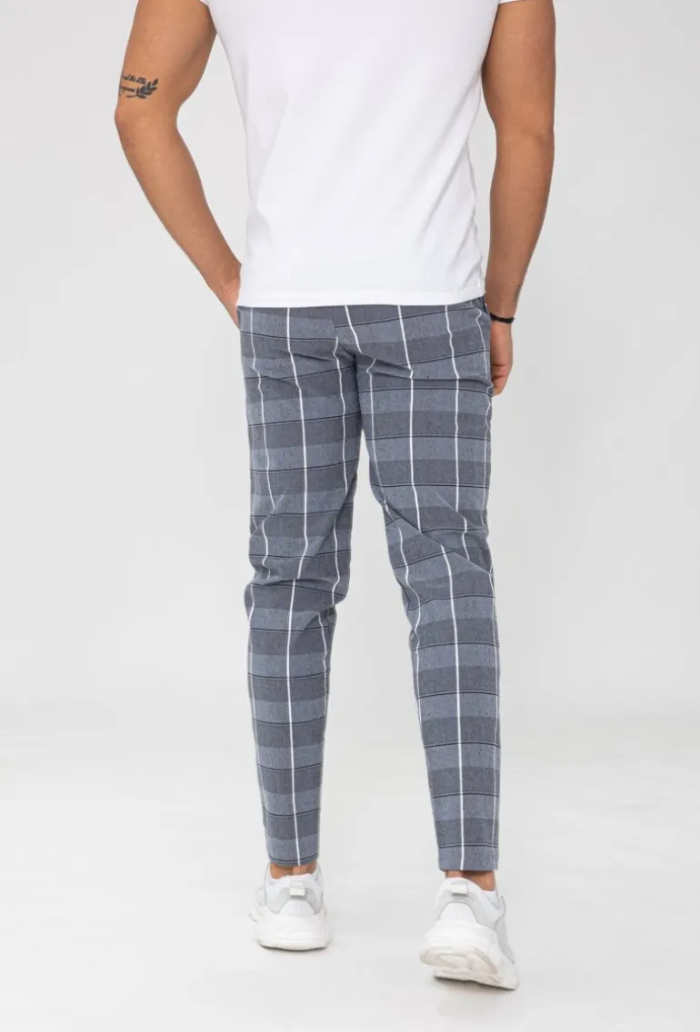 Pantalon chino à carreaux