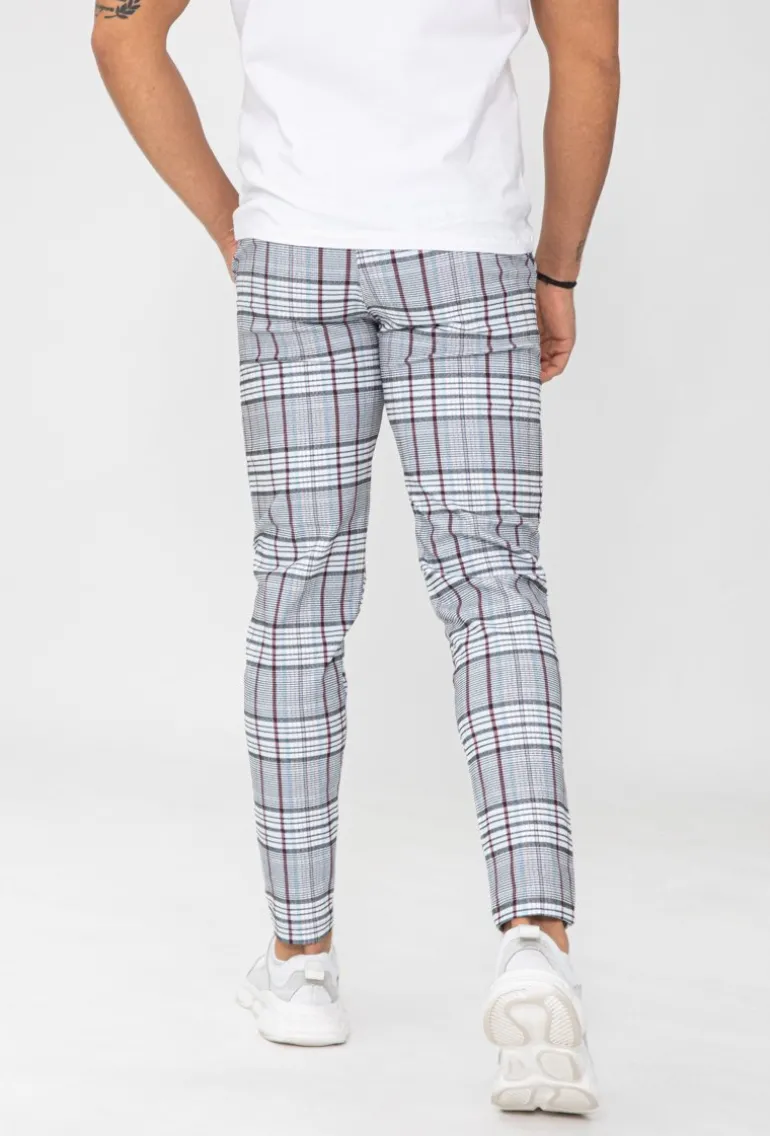 Pantalon chino à carreaux