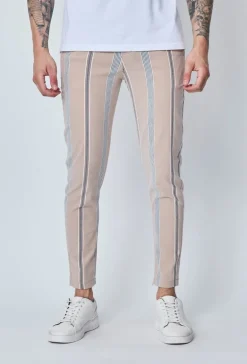 Pantalon chino à rayures