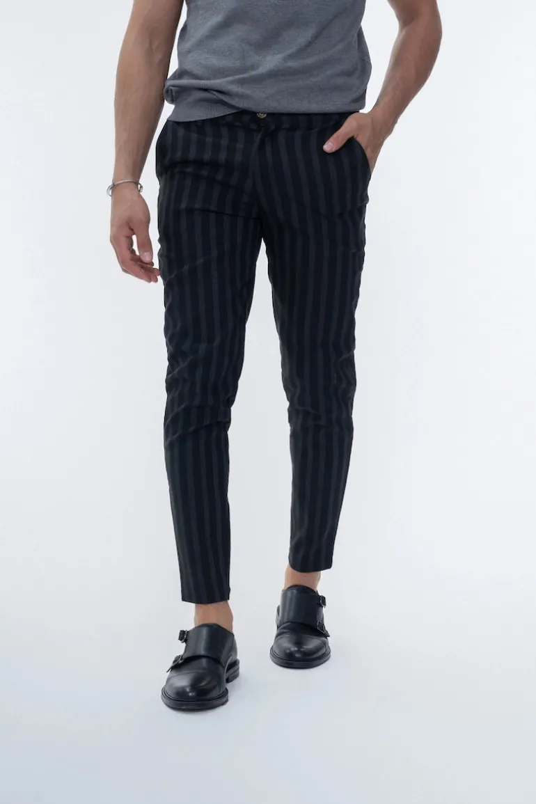Pantalon chino à rayures