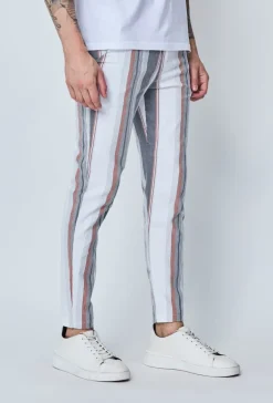 Pantalon chino à rayures