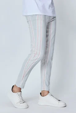 Pantalon chino à rayures