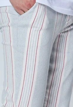 Pantalon chino à rayures