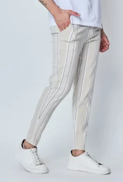 Pantalon chino à rayures