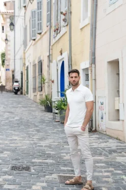 Pantalon chino à rayures