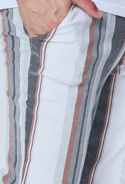 Pantalon chino à rayures