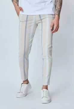 Pantalon chino à rayures