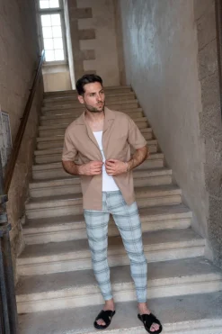 Pantalon chino à rayures