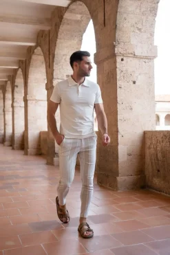 Pantalon chino à rayures