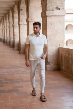 Pantalon chino à rayures