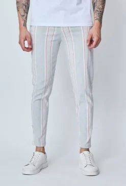 Pantalon chino à rayures