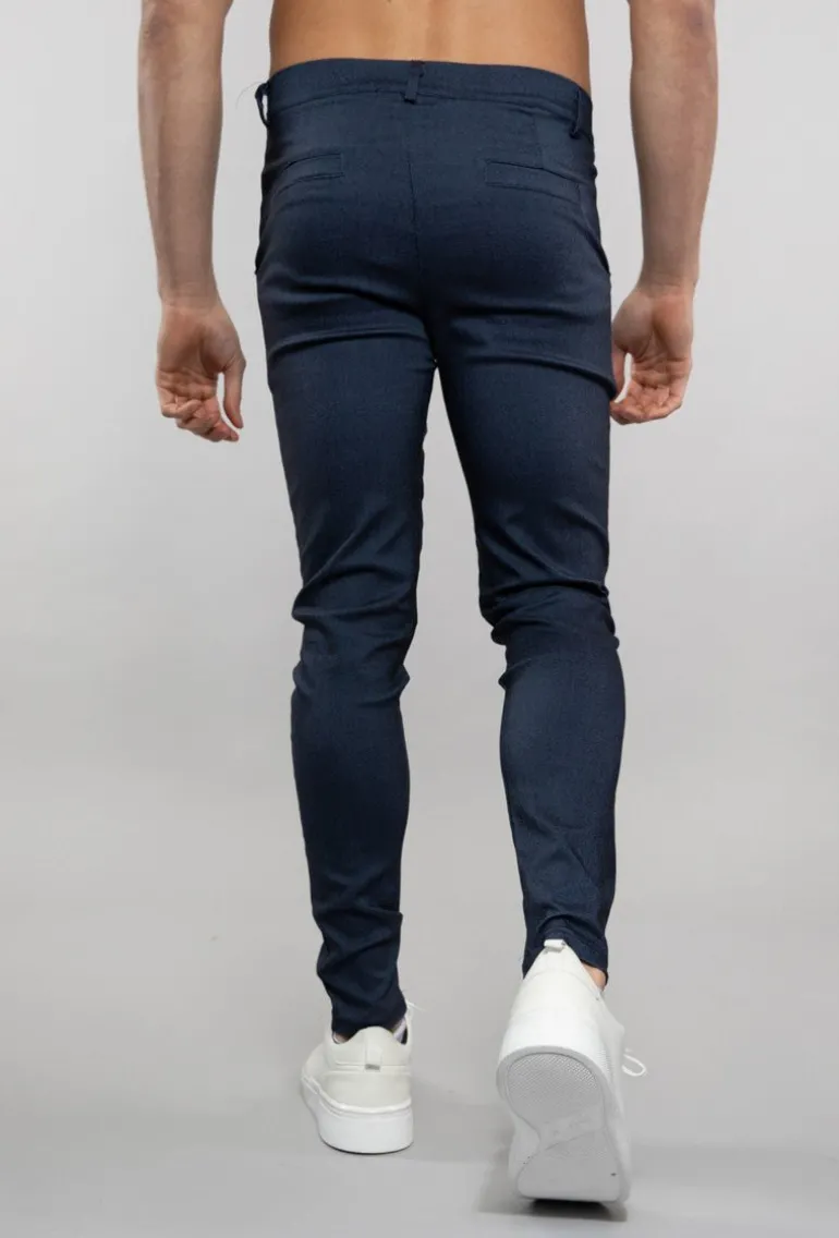 Pantalon chino chiné