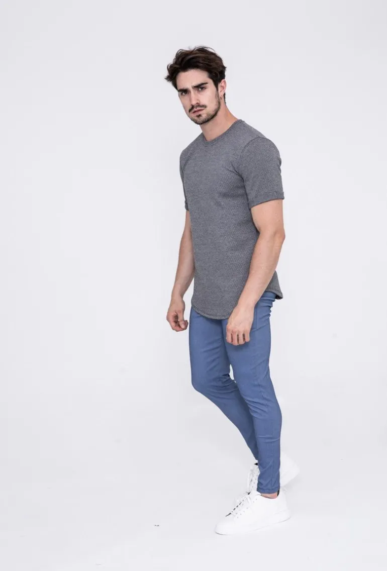 Pantalon chino chiné