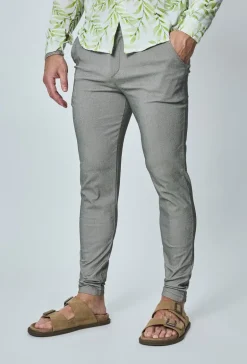 Pantalon chino chiné