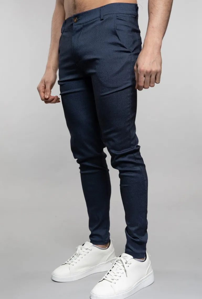 Pantalon chino chiné
