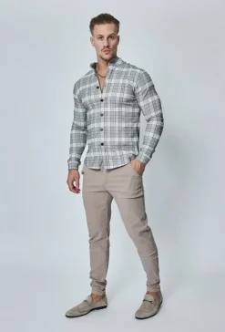 Pantalon chino classique chiné