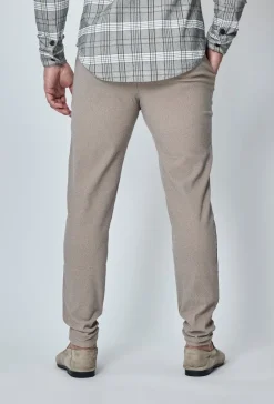 Pantalon chino classique chiné