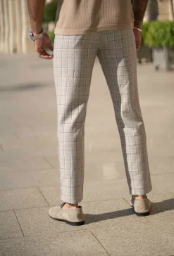 Pantalon classique chino à carreaux