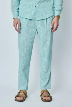 Pantalon décontracté effet lin