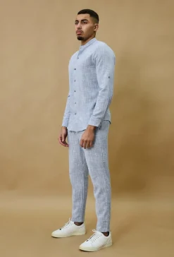 Pantalon décontracté effet lin