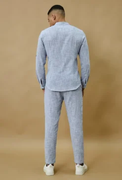 Pantalon décontracté effet lin