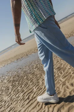 Pantalon effet lin