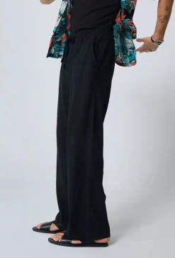 Pantalon effet lin