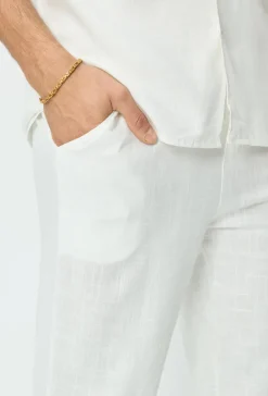 Pantalon effet lin