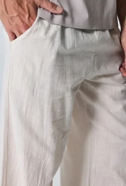 Pantalon effet lin