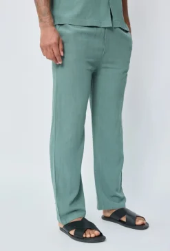 Pantalon effet lin