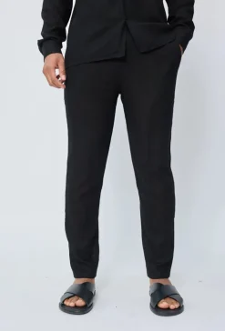 Pantalon effet lin
