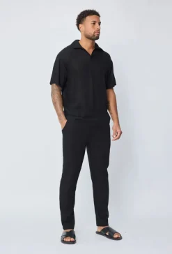 Pantalon effet lin