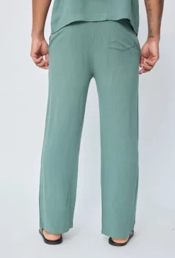 Pantalon effet lin