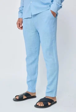Pantalon effet lin