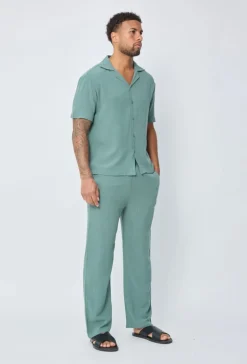 Pantalon effet lin