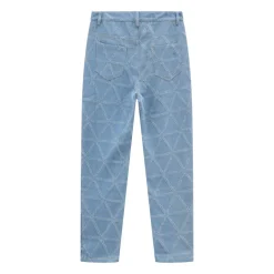 Pantalon en jean à motif triangle