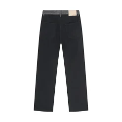 Pantalon en jean bi couleur coupe droite